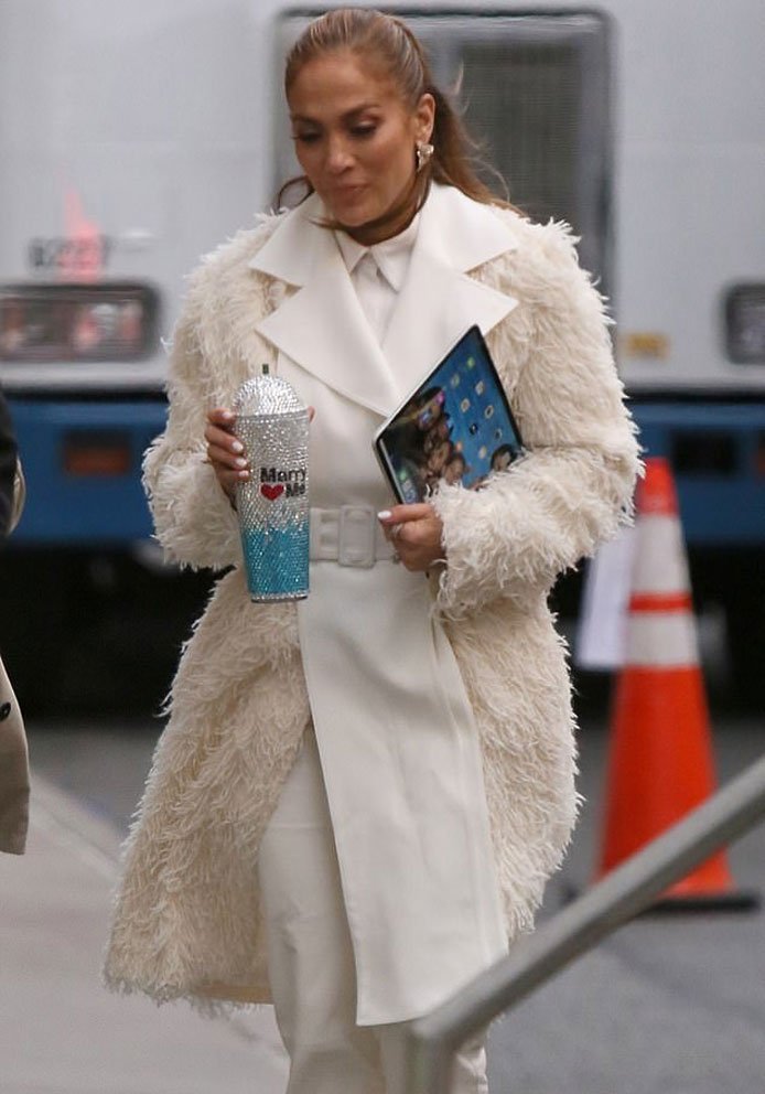 Marry Me Kat Valdez Fur White Coat